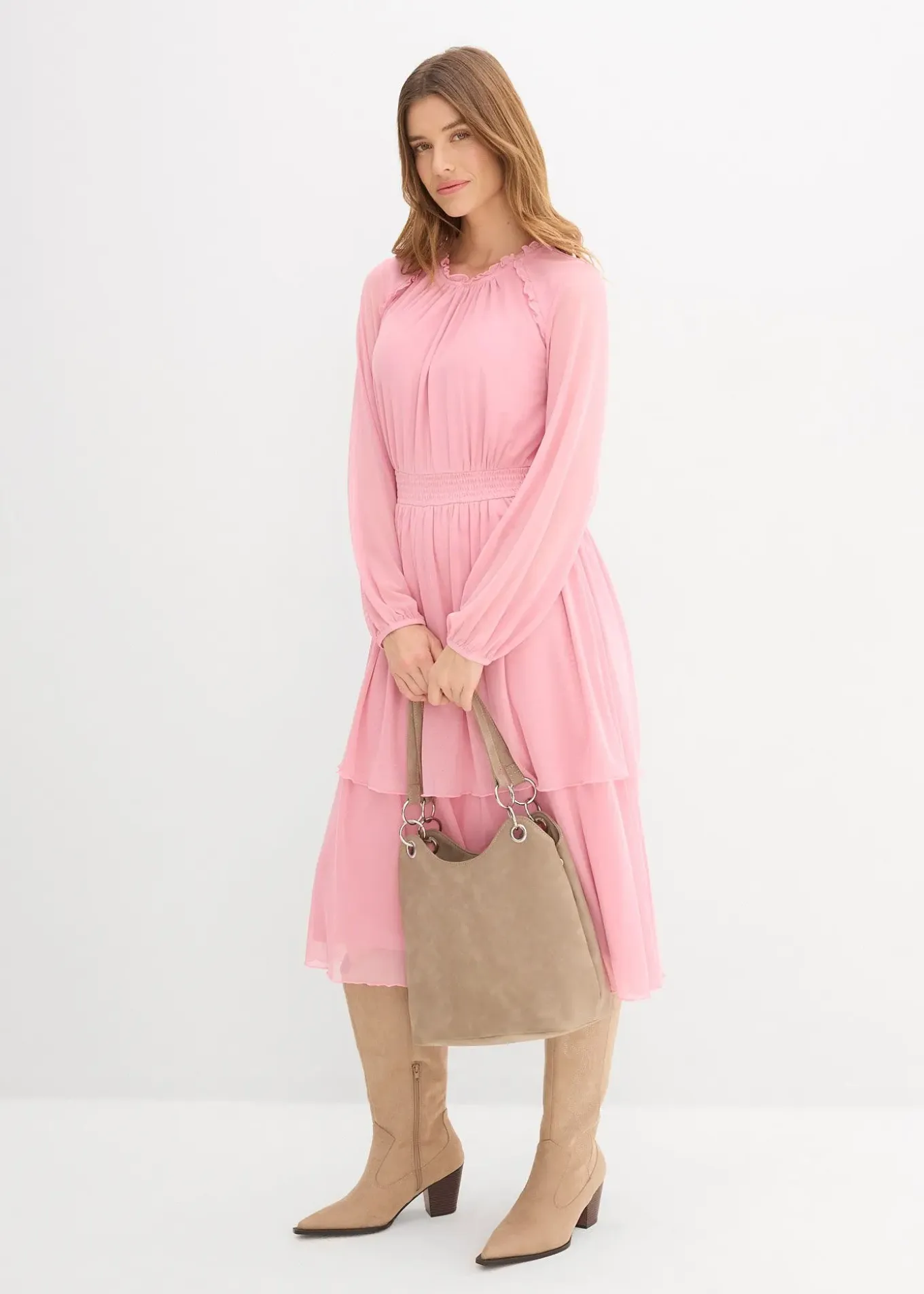 Robe en jersey et mesh fin