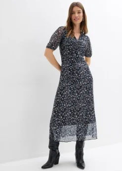 Robe en jersey et mesh fin