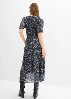 Robe en jersey et mesh fin