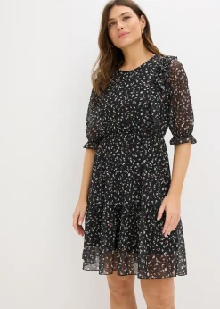 Robe en jersey et mesh fin