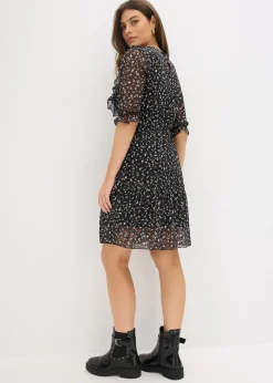 Robe en jersey et mesh fin