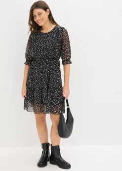 Robe en jersey et mesh fin