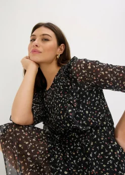 Robe en jersey et mesh fin