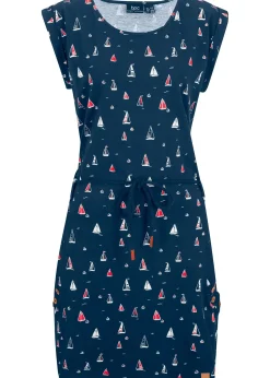 Robe en jersey imprimé à manches papillon