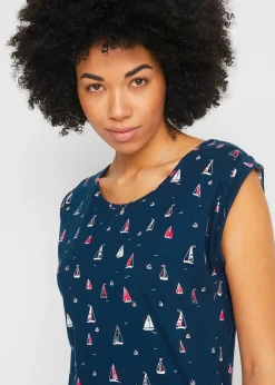 Robe en jersey imprimé à manches papillon