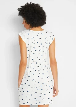 Robe en jersey imprimé à manches papillon