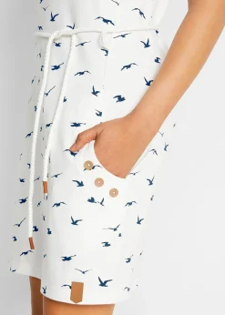 Robe en jersey imprimé à manches papillon