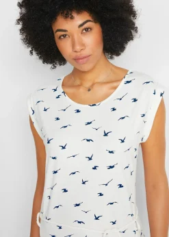 Robe en jersey imprimé à manches papillon