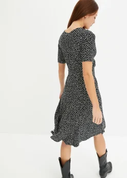 Robe en jersey imprimé avec drapé