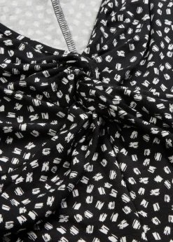 Robe en jersey imprimé avec drapé