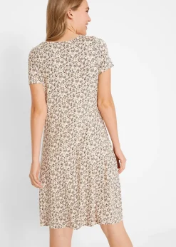 Robe en jersey longueur genou en viscose mélangée