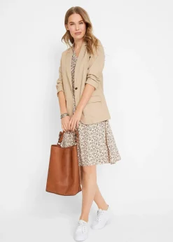 Robe en jersey longueur genou en viscose mélangée