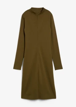 Robe en jersey milano à col montant