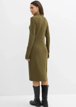 Robe en jersey milano à col montant