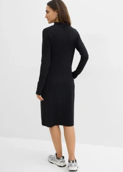 Robe en jersey milano à col montant