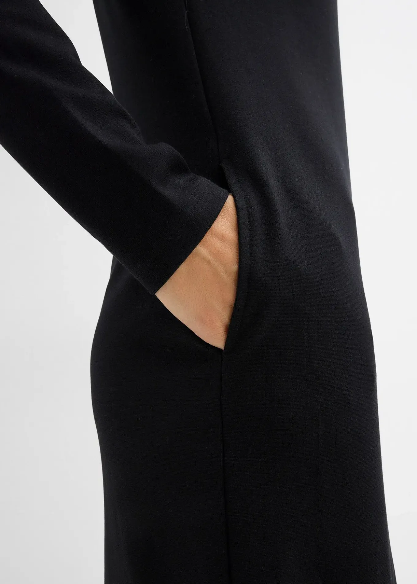 Robe en jersey milano à col montant