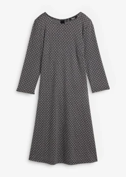 Robe en jersey milano de viscose mélangée avec motif jacquard