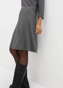 Robe en jersey milano de viscose mélangée avec motif jacquard