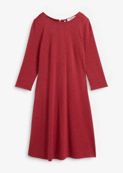 Robe en jersey milano de viscose mélangée avec motif jacquard