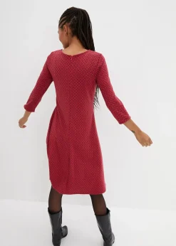 Robe en jersey milano de viscose mélangée avec motif jacquard