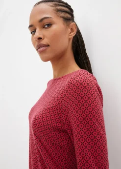 Robe en jersey milano de viscose mélangée avec motif jacquard