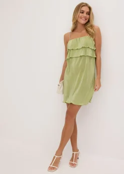 Robe en jersey plissé