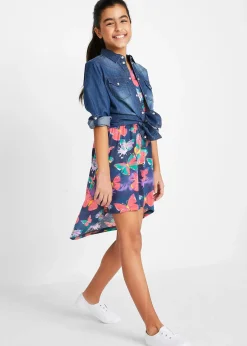 Robe en jersey, plus longue derrière