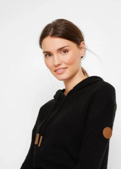 Robe en maille à capuche