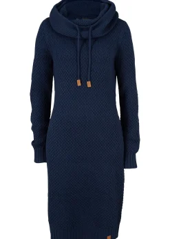 Robe en maille à col châle