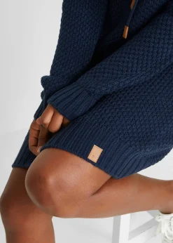 Robe en maille à col châle