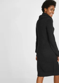 Robe en maille à col châle