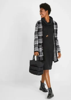 Robe en maille à col châle