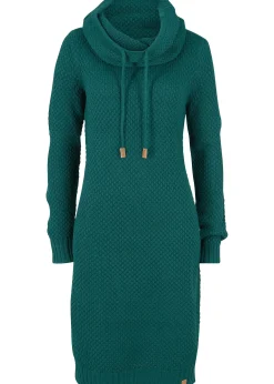 Robe en maille à col châle