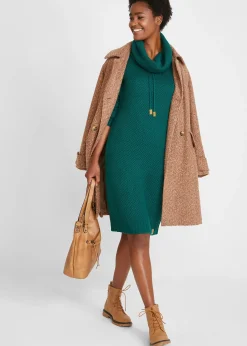 Robe en maille à col châle