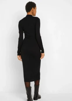 Robe en maille à col montant