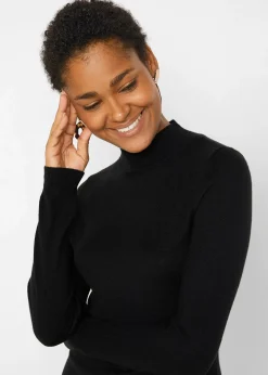 Robe en maille à col montant