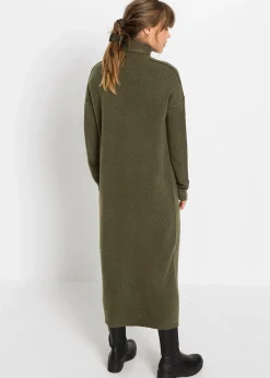 Robe en maille à col roulé