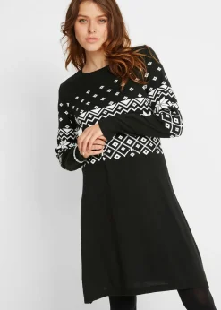 Robe en maille à motif norvégien