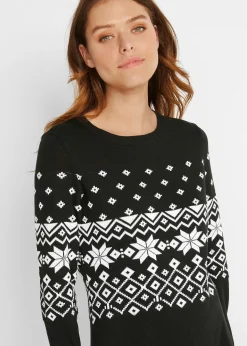 Robe en maille à motif norvégien