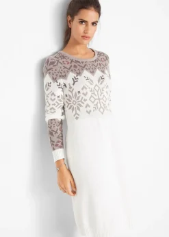 Robe en maille à motif norvégien