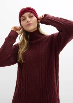 Robe en maille à motif torsadé