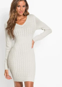 Robe en maille à motif torsadé