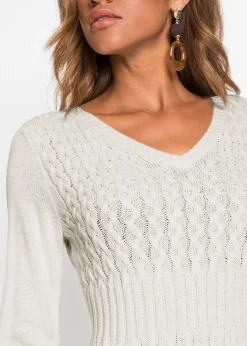 Robe en maille à motif torsadé