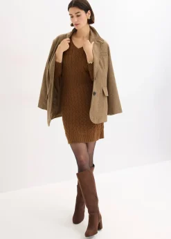 Robe en maille à motif torsadé