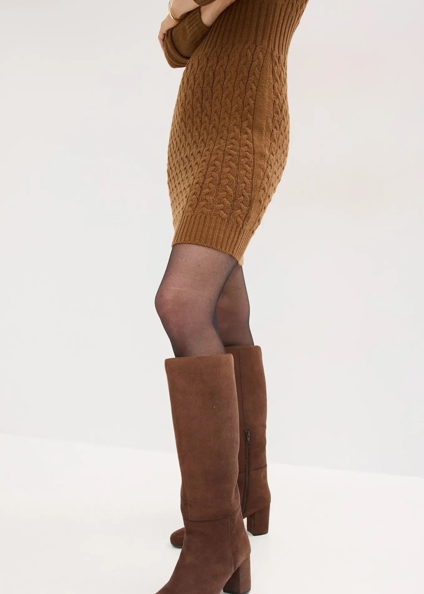 Robe en maille à motif torsadé