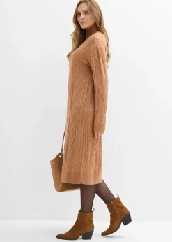 Robe en maille à motif torsadé