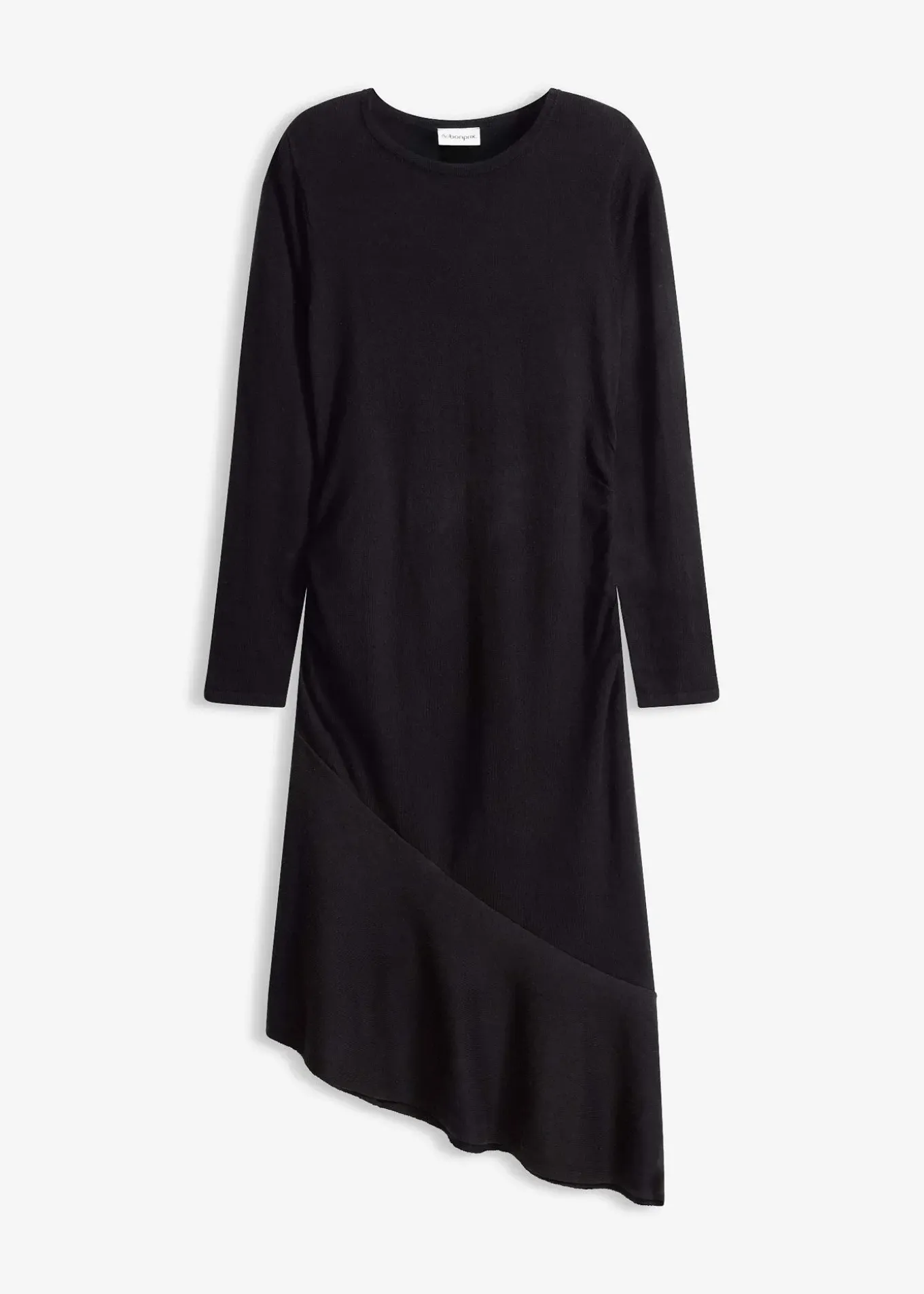 Robe en maille asymétrique en coton et cachemire