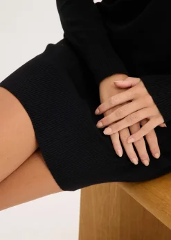 Robe en maille asymétrique