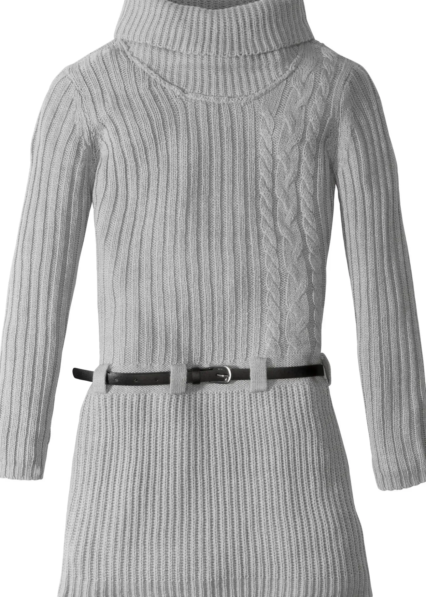 Robe en maille avec ceinture (ens. 2 pces)