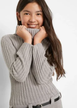 Robe en maille avec ceinture (ens. 2 pces)